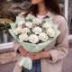 Букет 13 белых гвоздик