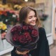 Букет 13 бордовых роз