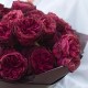Букет 19 пионовидных бордовых роз