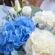 Букет 3 бело-голубые гортензии