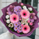 Букет 3 герберы с орхидеями