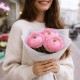 Букет 3 розовых ранункулюса