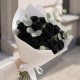 5 черных кустовых роз
