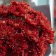 Букет 5 красных кустовых хризантем