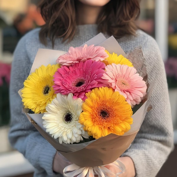 7 цветных гербер 7 цветных гербер