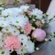 Букет 7 гвоздик, 3 пиона и хризантемы