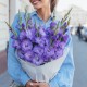 Букет 9 фиолетовых гладиолусов