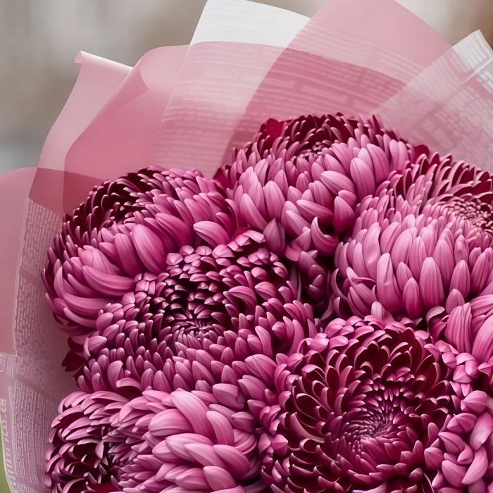 Букет 9 хризантем Бургунди Букет 9 хризантем Бургунди