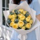 Букет желтых пионовидных роз