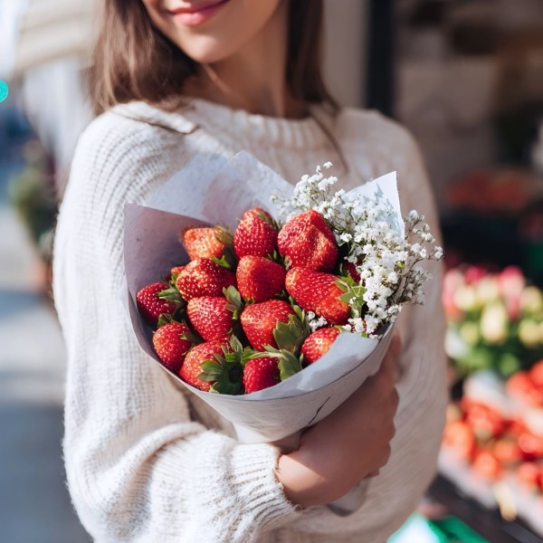 Клубника с гипсофилой Клубника с гипсофилой