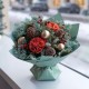 Новогодний букет с нобилисом и розами