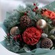 Новогодний букет с нобилисом и розами