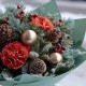 Новогодний букет с нобилисом и розами