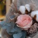 Розовая роза с хлопком на День Матери