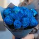 Букет синие розы в упаковке