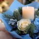 Зимний букет со свечой