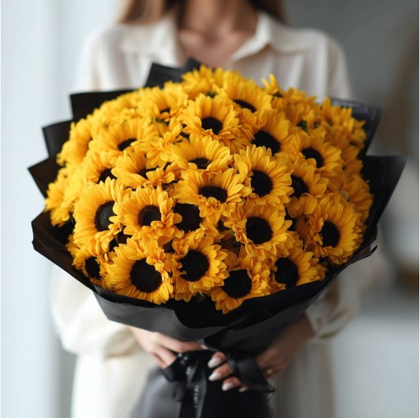 Большой букет 51 подсолнух